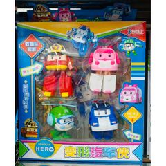 Bộ Xe Cứu Hộ Biến Hình Robocar Hero 868-4 / 868-6 – Robot Ô Tô Biến Đổi Cho Bé