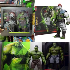 Mô hình siêu nhân người khổng lồ xanh Hulk cao 30-32cm có 2 phân loại 3321 3333, đồ chơi nhân vật siêu anh hùng Ragnarok