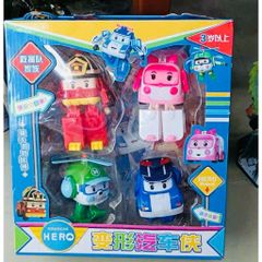 Bộ Xe Cứu Hộ Biến Hình Robocar Hero 868-4 / 868-6 – Robot Ô Tô Biến Đổi Cho Bé