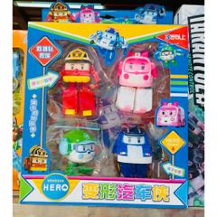 Bộ Xe Cứu Hộ Biến Hình Robocar Hero 868-4 / 868-6 – Robot Ô Tô Biến Đổi Cho Bé