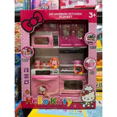 Bếp 2 ngăn 8921 Hello Kitty My Modern kitchen playset có hiệu ứng đèn và âm thanh chọn ngẫu nhiên, đồ chơi nhà bếp