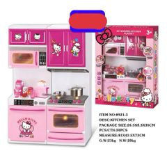 Bộ Đồ Chơi Nhà Bếp Hello Kitty 8921 & 8922 – Tủ Bếp Mini Có Đèn Âm Thanh, Mỗi phân loại giao mẫu ngẫu nhiên