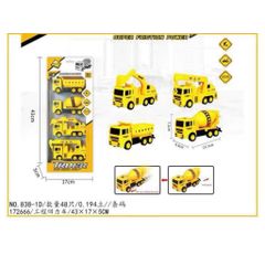 Xe ô tô tải công trình xây dựng chạy bằng đà 838-1D, 3 phân loại cho bộ gồm 4 xe ô tô chạy đà, xe cứu hỏa, xe chở rác