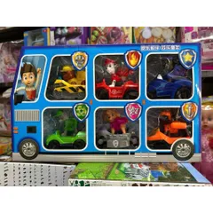 Đồ chơi chó cứu hộ gồm 6 xe chạy bằng đà 7133, xe ô tô đồ chơi đội chó cứu hộ Paw Patrol Rescue