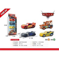 Bộ 4 xe ô tô sắt McQueen Racing 899-20 chạy bằng đà, xe ô tô 🚙 đồ chơi cho bé yêu thích nhân vật hoạt hình