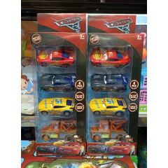 Bộ 4 xe ô tô sắt McQueen Racing 899-20 chạy bằng đà, xe ô tô 🚙 đồ chơi cho bé yêu thích nhân vật hoạt hình