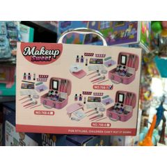 Đồ Chơi Vali Trang Điểm 20 Chi Tiết Có 2 Phân Loại 768-6 768-7 MakeUp Sweet, Đồ Chơi Nhập Vai Trang Điểm 💄