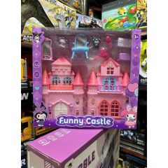 Đồ Chơi Chủ Đề Kuromi - Nhà Búp Bê Toà Lâu Đài Funny Castle 5807-10, Đồ Chơi Nhà Búp Bê Kuromi Cho Bé