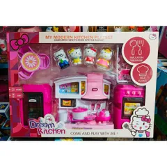 Đồ Chơi Nhà Bếp Mèo Hello Kitty 018-6 Có Hiệu Ứng Đèn Và Nhạc My Modern Kitchen Playset Dream Kitchen