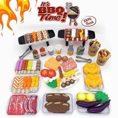 Đồ Chơi Nấu Ăn 20D1 Gồm 55 Chi Tiết Mô Phỏng Món Nướng BBQ, Đồ Chơi Đồ Hàng, Đồ Chơi Nhập Vai Tiệc Nướng BBQ