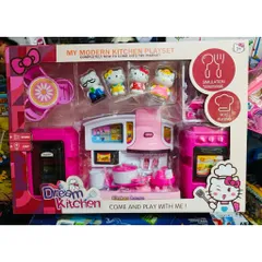 Đồ Chơi Nhà Bếp Mèo Hello Kitty 018-6 Có Hiệu Ứng Đèn Và Nhạc My Modern Kitchen Playset Dream Kitchen