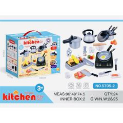 Đồ Chơi Nấu Ăn 5705-2 Home Kitchen Play Set Có Hiệu Ứng Đèn Và Âm Thanh Cho Bé Chơi Đồ Hàng, Nhập Vai Nấu ăn
