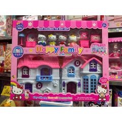 Đồ chơi nhà búp bê mèo Hello Kitty 596 Happy Family