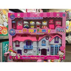 Đồ chơi nhà búp bê mèo Hello Kitty 596 Happy Family