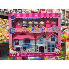 Đồ chơi nhà búp bê mèo Hello Kitty 596 Happy Family
