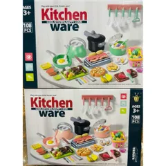 Đồ Chơi Nấu ăn 5766 Gồm 108 Chi Tiết Cho Bé Chơi Đồ Hàng, Đồ Chơi Nhà Bếp, Nhập Vai Nấu ănCool kitchen happy cook