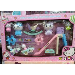 Đồ chơi nhà búp bê, công viên vui chơi mèo Hello Kitty 99602 chọn ngẫu nhiên 1 trong 2 mẫu