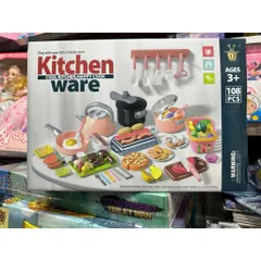 Đồ Chơi Nấu ăn 5766 Gồm 108 Chi Tiết Cho Bé Chơi Đồ Hàng, Đồ Chơi Nhà Bếp, Nhập Vai Nấu ănCool kitchen happy cook