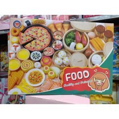 Đồ Chơi Nấu Ăn 20B1 Gồm 55 Chi Tiết Mô Phỏng Món Ăn Healthy and Delicious, Đồ Chơi Đồ Hàng, Đồ Chơi Nhập Vai