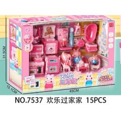 Đồ chơi nhà búp bê chủ đề nội thất căn hộ gia đình heo peppa 7537