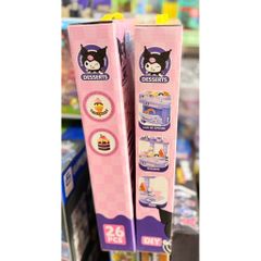 Đồ chơi nấu ăn, bé chơi đồ hàng mô phỏng quầy bán kem gồm 26 chi tiết họa tiết Kuromi Mini Dessert Happy Sweet House