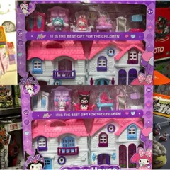 Đồ Chơi Chủ Đề Kuromi - Nhà búp bê Funny House 5807 Ngôi nhà hạnh phúc, giao mẫu ngẫu nhiên