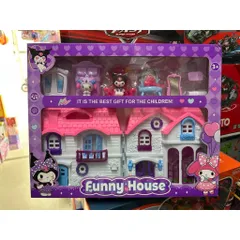 Đồ Chơi Chủ Đề Kuromi - Nhà búp bê Funny House 5807 Ngôi nhà hạnh phúc, giao mẫu ngẫu nhiên