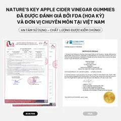 NATURE'S KEY Viên Kẹo Dẻo Giấm Táo Mỗi 2 viên chứa 1000mg giấm táo