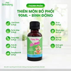 Combo 3 chai Thiên Môn Bổ Phổi Dược Bình Đông Chai 90ml dành cho Trẻ em, Giảm ho, Bổ phổi
