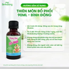 Combo 3 chai Thiên Môn Bổ Phổi Dược Bình Đông Chai 90ml dành cho Trẻ em, Giảm ho, Bổ phổi