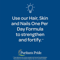 Viên Uống Puritan's Pride Hair Skin And Nails One Per Day 2500 mcg - Hỗ Trợ Làm Đẹp Tóc, Da, Móng Khỏe Mạnh và Bóng Đẹp 630832