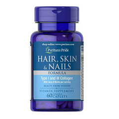 Viên Uống Puritan's Pride Hair Skin And Nails One Per Day 2500 mcg - Hỗ Trợ Làm Đẹp Tóc, Da, Móng Khỏe Mạnh và Bóng Đẹp 630832