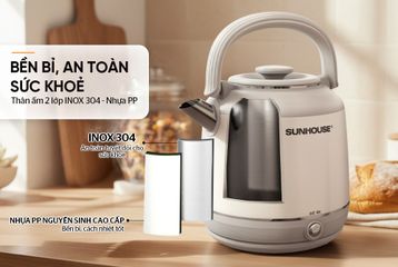 Ấm siêu tốc Inox giữ nhiệt 2.5L SUNHOUSE SHD1392