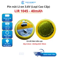 Pin nút Li-ion 3.6V LIR 1045 40mAh cho tai nghe Bluetooth Ap3 Hổ Vằn 1562U/M/E, 1563E