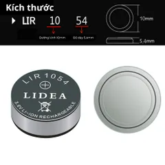 Pin Sạc Nút Lithium-ion LIDEA LIR 1054 – 3.6V Li-ion Rechargeable Battery