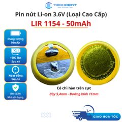 Pin Tai Nghe Bluetooth LIR 1154 3.6V 55mAh – Pin Nén Li-ion Sạc Được