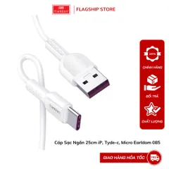 Cáp Sạc Nhanh Chính Hãng Earldom 25cm EC-085 Bọc TPU Cực Bền