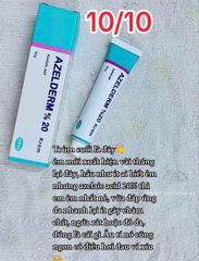 Kem giảm mụn trứng cá giảm thâm đen thâm đỏ sau mụn Azelderm Azelaic acid 20% krem 20g Thổ Nhĩ Kỳ
