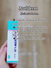 Kem giảm mụn trứng cá giảm thâm đen thâm đỏ sau mụn Azelderm Azelaic acid 20% krem 20g Thổ Nhĩ Kỳ