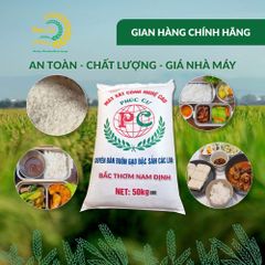 Gạo Phúc Cư | 50KG Gạo Bắc Thơm Nam Định (LOẠI NGON) Hạt Dài Cơm Mềm Thơm Ngon