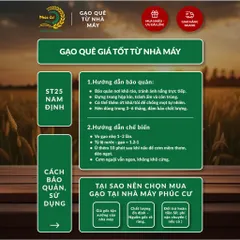 Gạo Phúc Cư | 20KG Gạo ST25 Nam Định Đậm Vị Cơm Mềm Thơm Ngon Giá Sỉ Nhà Máy