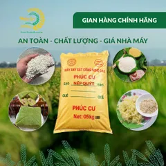 Gạo Phúc Cư | 5KG Gạo Nếp Quýt Kinh Môn 6 Tháng Tuổi (Nếp Cái Hoa Vàng) Hạt To Tròn Nấu Xôi Làm Bánh