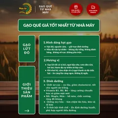 Gạo Phúc Cư | 5KG Lứt Đỏ (LOẠI NGON) Huyết Rồng Hữu Cơ Tốt Cho Người Tiểu Đường Ăn Kiêng Heathy
