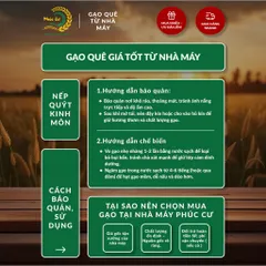 Gạo Phúc Cư | 1KG Gạo Nếp Quýt Kinh Môn 6 Tháng Tuổi (Nếp Cái Hoa Vàng) Hạt To Tròn Nấu Xôi Làm Bánh