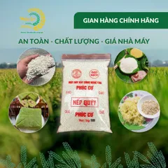 Gạo Phúc Cư | 1KG Gạo Nếp Quýt Kinh Môn 6 Tháng Tuổi (Nếp Cái Hoa Vàng) Hạt To Tròn Nấu Xôi Làm Bánh
