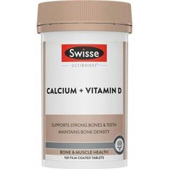 Viên uống Swisse Calcium + Vitamin D Mini Tabs 150 viên - Hỗ trợ xương chắc khỏe và tăng cường hấp thu canxi tự nhiên