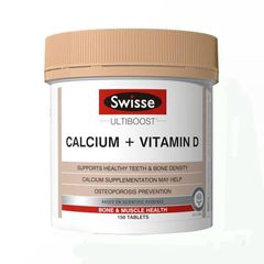 Viên uống Swisse Calcium + Vitamin D Mini Tabs 150 viên - Hỗ trợ xương chắc khỏe và tăng cường hấp thu canxi tự nhiên