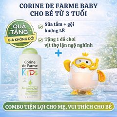 Gel Tắm Gội 2 in 1 Corine de Farme Kids Hương Quả Lê Dịu Nhẹ - Dành Cho Trẻ Em 300ml