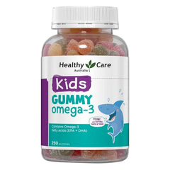 Viên Kẹo Dẻo Bổ Sung Omega 3 Healthy Care Dành Cho Trẻ Em - Hỗ Trợ Phát Triển Trí Não và Tim Mạch, Hương Vị Trái Cây, Hộp 250 Viên 631433