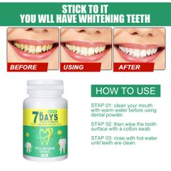 Bột Đánh Trắng Răng - Hạt Siêu Mịn Không Mòn Men - Cam Kết Trắng Bật Tông